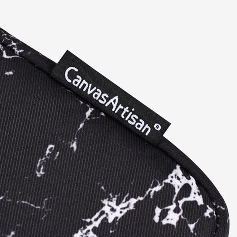 Marble Pattern Laptop PC Sleeve Soft Linner Notebook Bag with Small Bag - White/for 11-inch Laptop