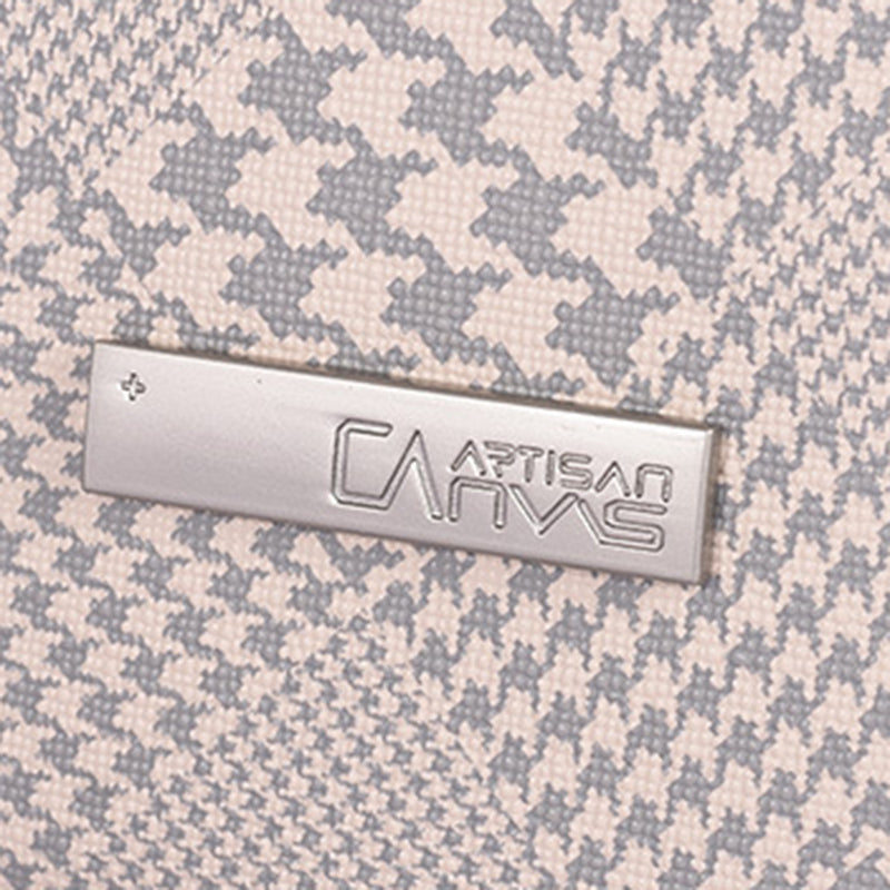 Houndstooth Pattern Zipper Laptop Sleeve Bag Notebook Protective Cover with Small Bag - Grey Edge/for 15-inch Laptop