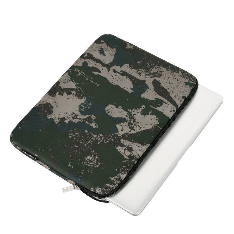 Canvasartian H7-01 Camouflage Pattern Laptop Sleeve Soft Linner Notebook Bag - Grey/for 15-inch Laptop