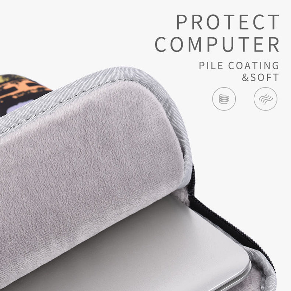 Letters Printing Scratch-resistant Laptop Sleeve Notebook Carrying Case - Black/for 12-inch Laptop