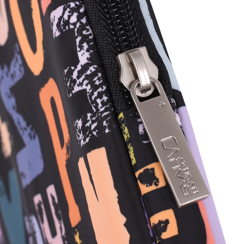 Letters Printing Scratch-resistant Laptop Sleeve Notebook Carrying Case - Black/for 15-inch Laptop