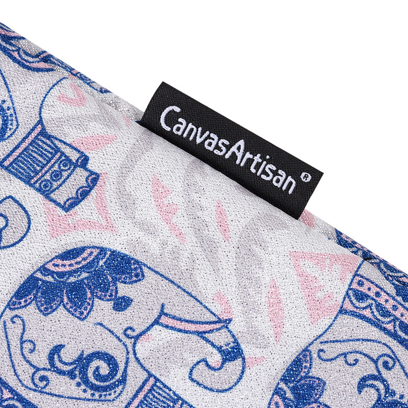 Canvasartian H27-01 Elephant Printing Laptop Protective Sleeve Ultra-thin Notebook PC Bag - White/for 15-inch Laptop