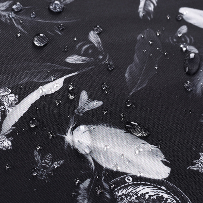 Canvasartian H8-01 Windbell Feather Printing Laptop PC Protective Sleeve Carrying Bag - Black/for 12-inch Laptop