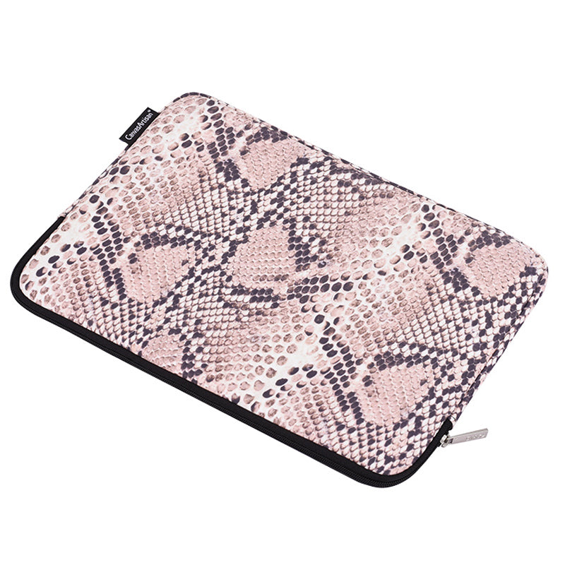 Canvasartian H38-01 Laptop PC Protective Sleeve Snake Pattern Notebook Case - Pink/for 12-inch Laptop