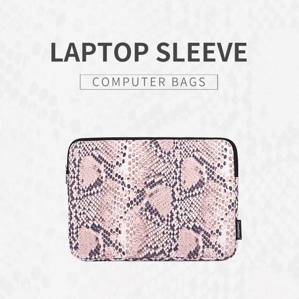Canvasartian H38-01 Laptop PC Protective Sleeve Snake Pattern Notebook Case - Pink/for 13-inch Laptop