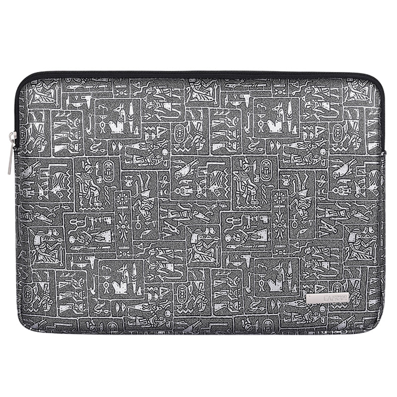 Egypt Style Pattern Printing Laptop Sleeve Bag Zipper Closure Notebook Protective Case - Grey/for 11-inch Laptop