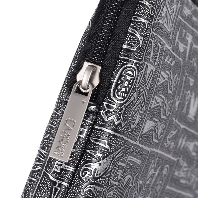 Egypt Style Pattern Printing Laptop Sleeve Bag Zipper Closure Notebook Protective Case - Grey/for 12-inch Laptop