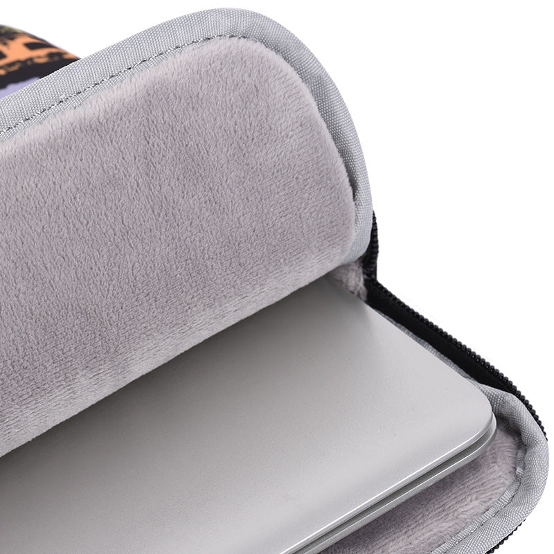 Laptop Sleeve Letters Printing Ultra Slim Notebook Case with Small Bag - Black/for 15-inch Laptop