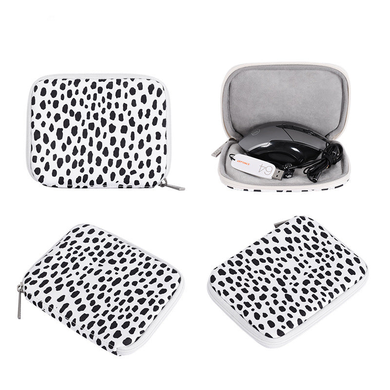 Dots Printing Shockproof Notebook Laptop Sleeve Carrying Case with Small Bag - White/for 13-inch Laptop