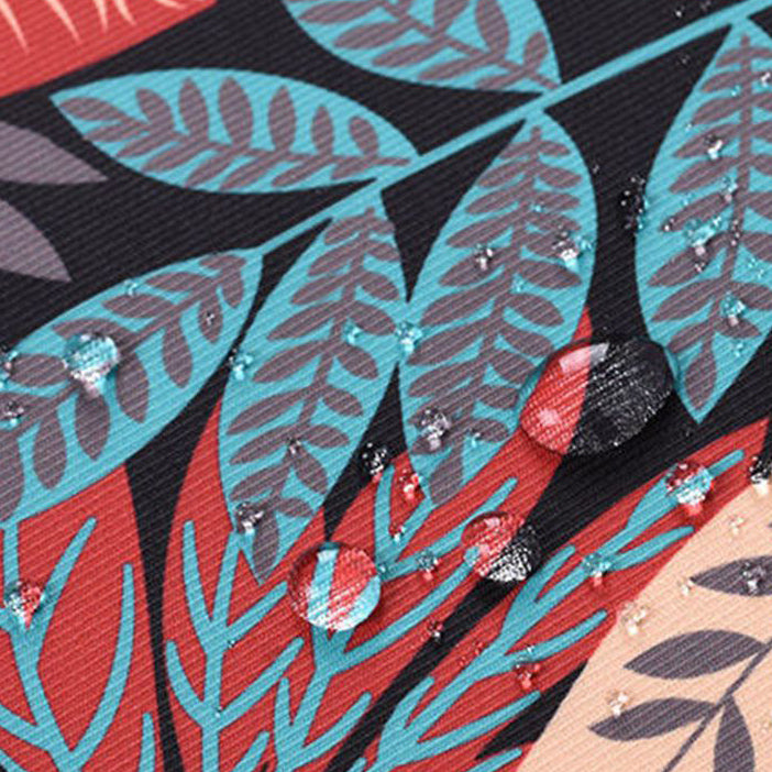 Leaves Printed Ultra-thin Protective Laptop Sleeve Zipper Notebook PC Bag with Small Bag - Black/for 13-inch Laptop