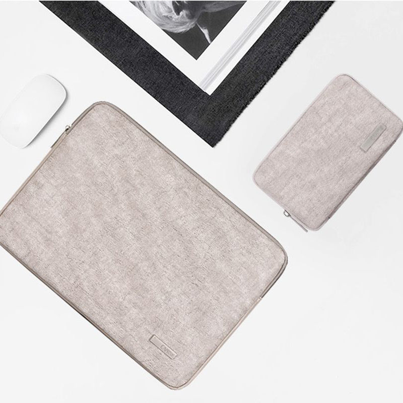 Laptop Bag Wide-opening Design PU Leather Notebook Computer Cover Case Shockproof Laptop Sleeve - for 14inch Laptop