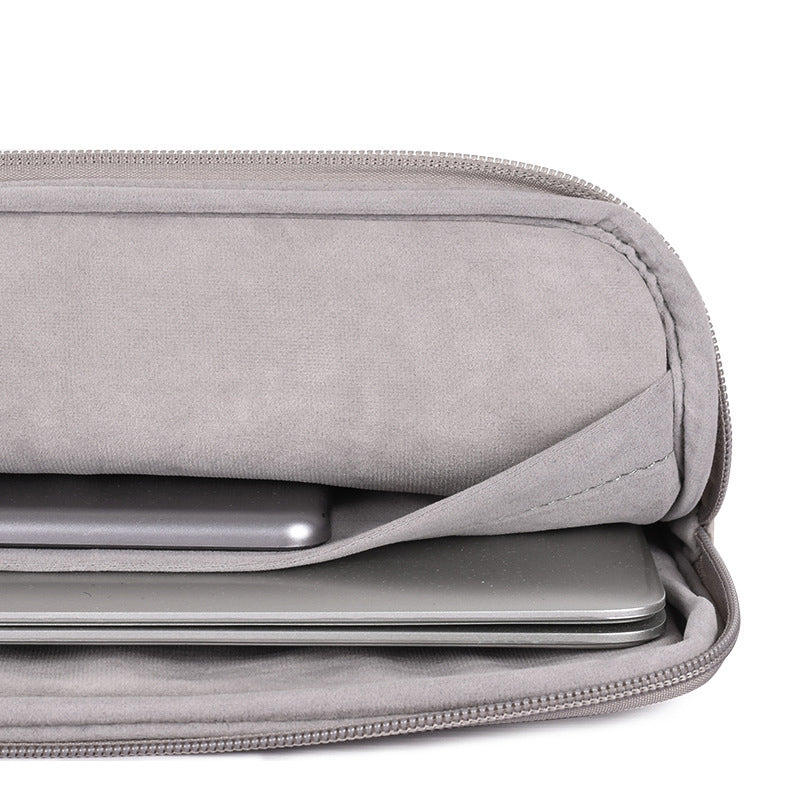 Laptop Bag Wide-opening Design PU Leather Notebook Computer Cover Case Shockproof Laptop Sleeve - for 15inch Laptop