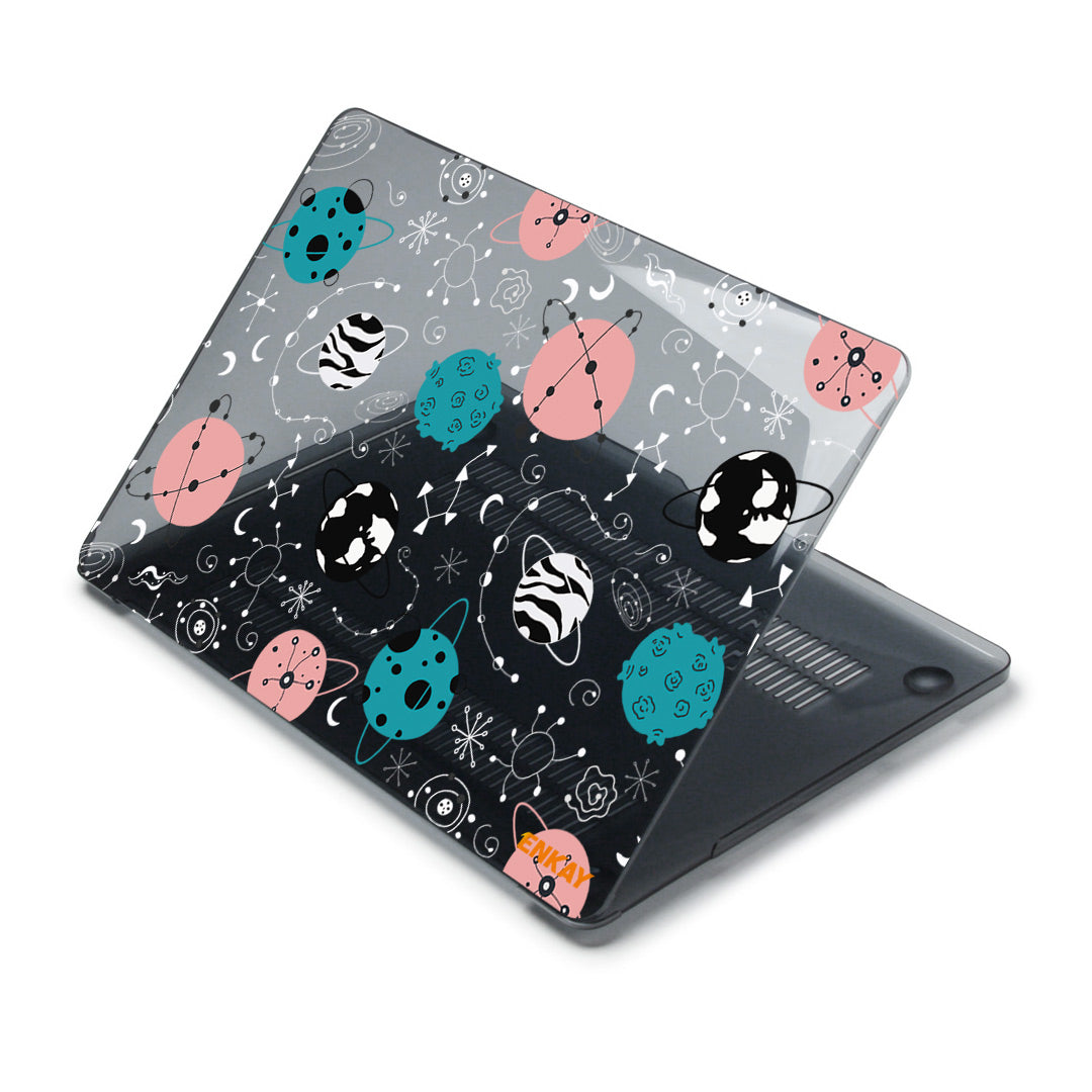 for MacBook Pro 13-inch (2016-2017) A1706 A1708/ (2018-2019) A1989/ (2019) A2159 Space Elements Patterns Hard PC Crystal Based Sheer Laptop Protective Case - Planets
