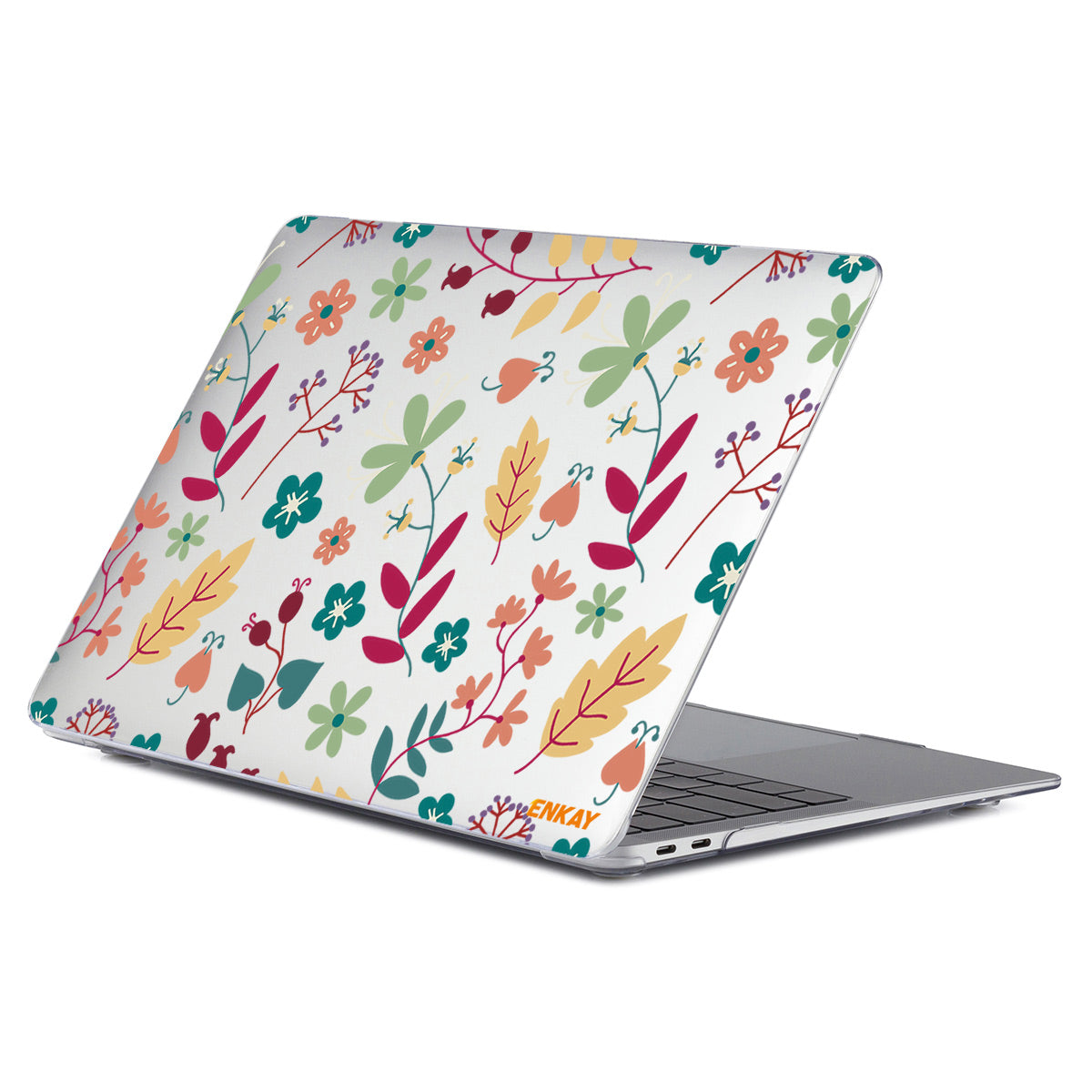 for MacBook Pro 16 inch (2021) A2485 Anti-Scratch Colorful Flowers Pattern Crystal Sheer Hard PC Laptop Case - Spring
