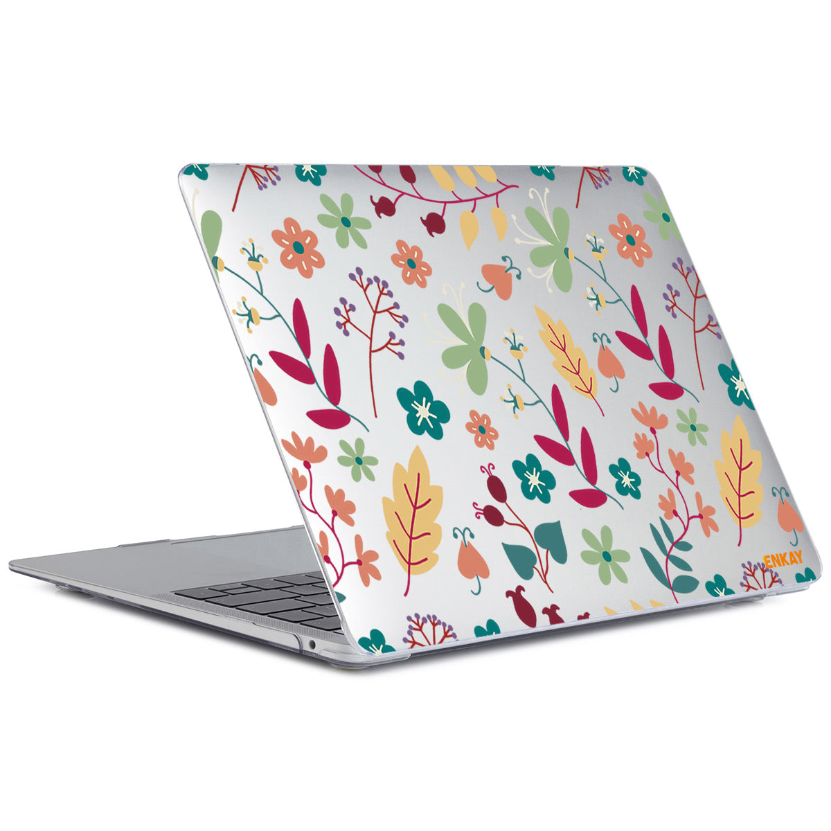 for MacBook Pro 16 inch (2021) A2485 Anti-Scratch Colorful Flowers Pattern Crystal Sheer Hard PC Laptop Case - Spring