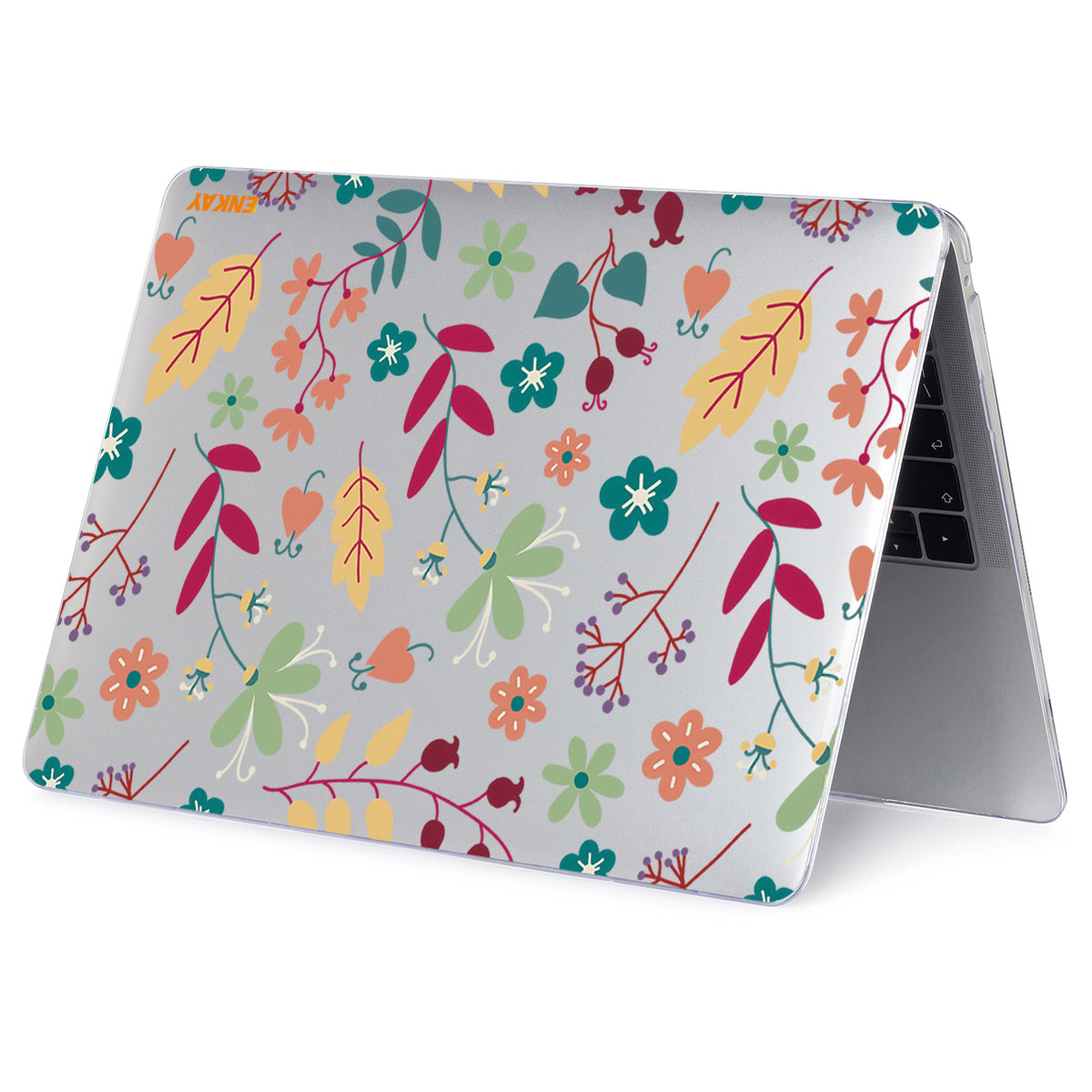 for MacBook Pro 16 inch (2021) A2485 Anti-Scratch Colorful Flowers Pattern Crystal Sheer Hard PC Laptop Case - Spring