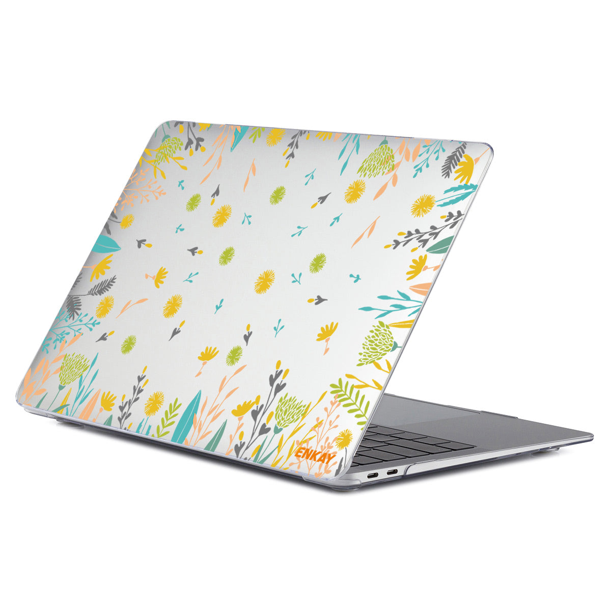 for MacBook Pro 16 inch (2021) A2485 Anti-Scratch Colorful Flowers Pattern Crystal Sheer Hard PC Laptop Case - Dandelion