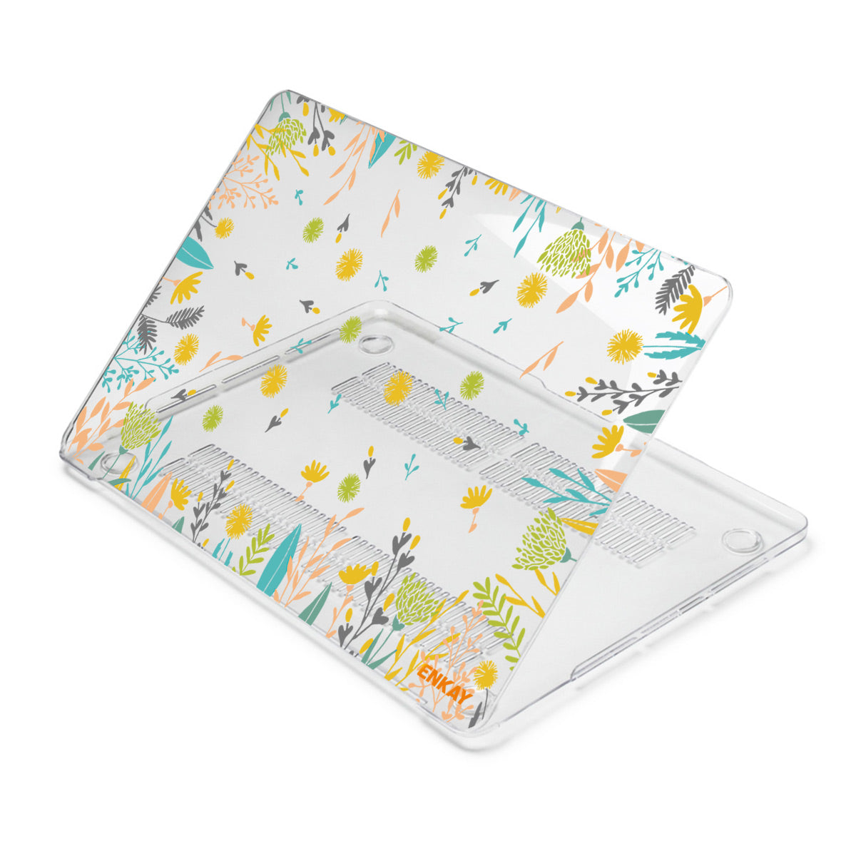 for MacBook Pro 16 inch (2021) A2485 Anti-Scratch Colorful Flowers Pattern Crystal Sheer Hard PC Laptop Case - Dandelion