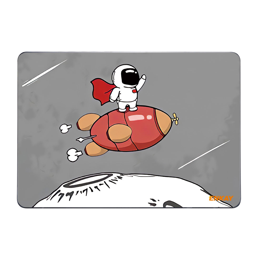 for MacBook Air 13 inch (2018) A1932/ (2020) A2179 A2337 Planets Series Spaceman/Planets Patterns Hard PC Crystal Laptop/Notebook Protective Case Cover - Rocket