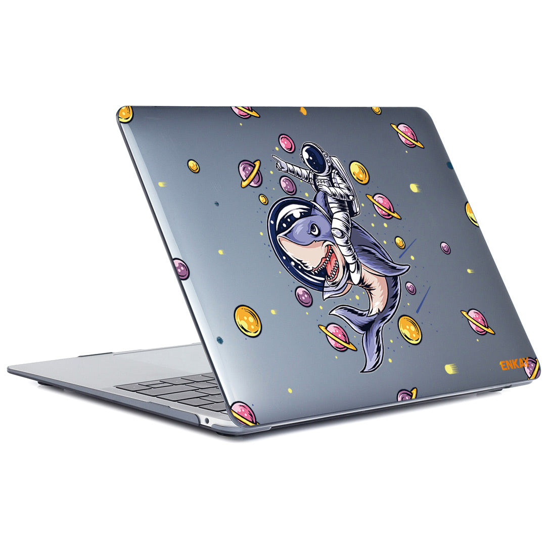 for MacBook Air 13 inch (2018) A1932/ (2020) A2179 A2337 Planets Series Spaceman/Planets Patterns Hard PC Crystal Laptop/Notebook Protective Case Cover - Shark