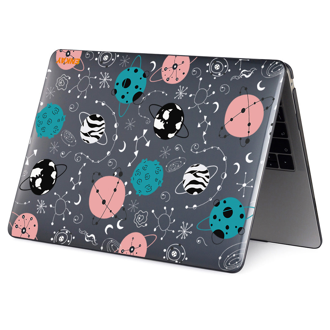 for MacBook Pro 13-inch (2020) A2251/A2289/A2338 Planets Series Spaceman Patterns Sheer Anti-Wear/Scratch Hard PC Laptop Protective Case Cover - Planets
