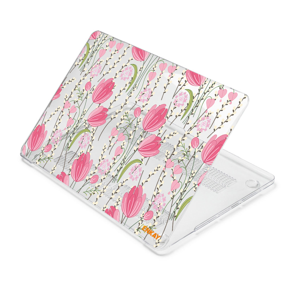 For MacBook Air 13 inch (2018-2019) A1932/(2020) A2179 A2337 Laptop Hard PC Protective Case Flower Pattern Heat Dissipation Notebook Shell Cover - Tulip