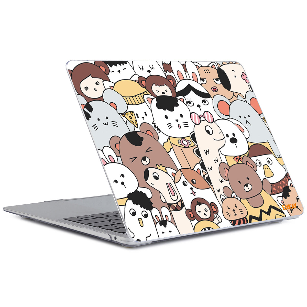 Cartoon Pattern Notebook Cover for MacBook Pro 13 inch (2016-2017) A1706 A1708 /(2018-2019) A1989/ (2019) A2159 Laptop Protector Heat Dissipation Hard PC Case - Zoo No.1