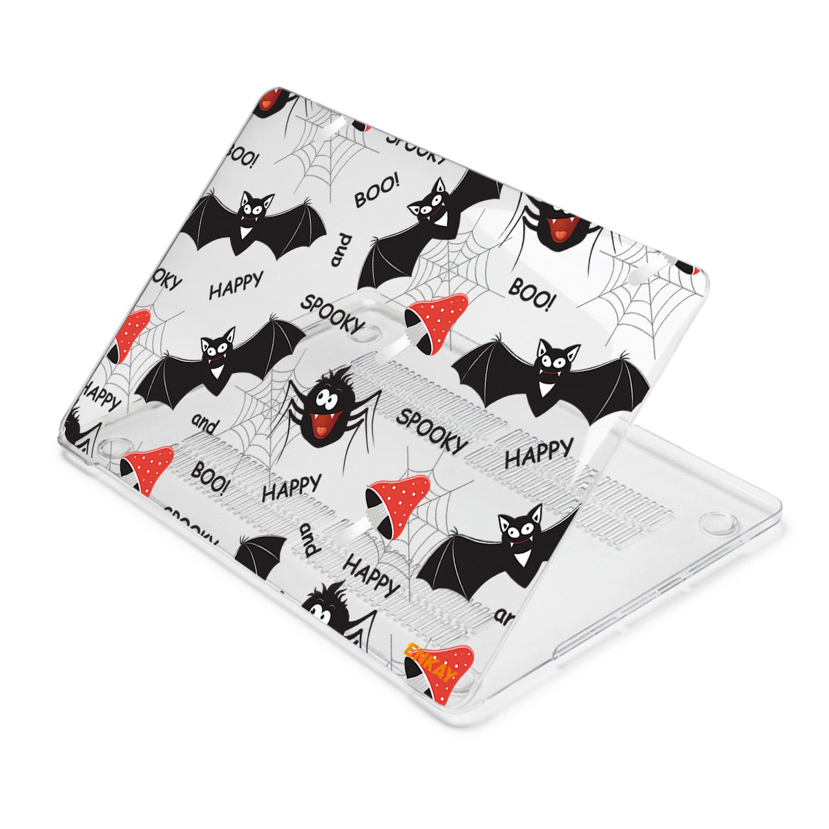 for MacBook Pro 14 inch (2021) A2442 Cute Animals Series Drop-Resistant Hard PC Crystal Sheer Laptop Protective Case - Bats