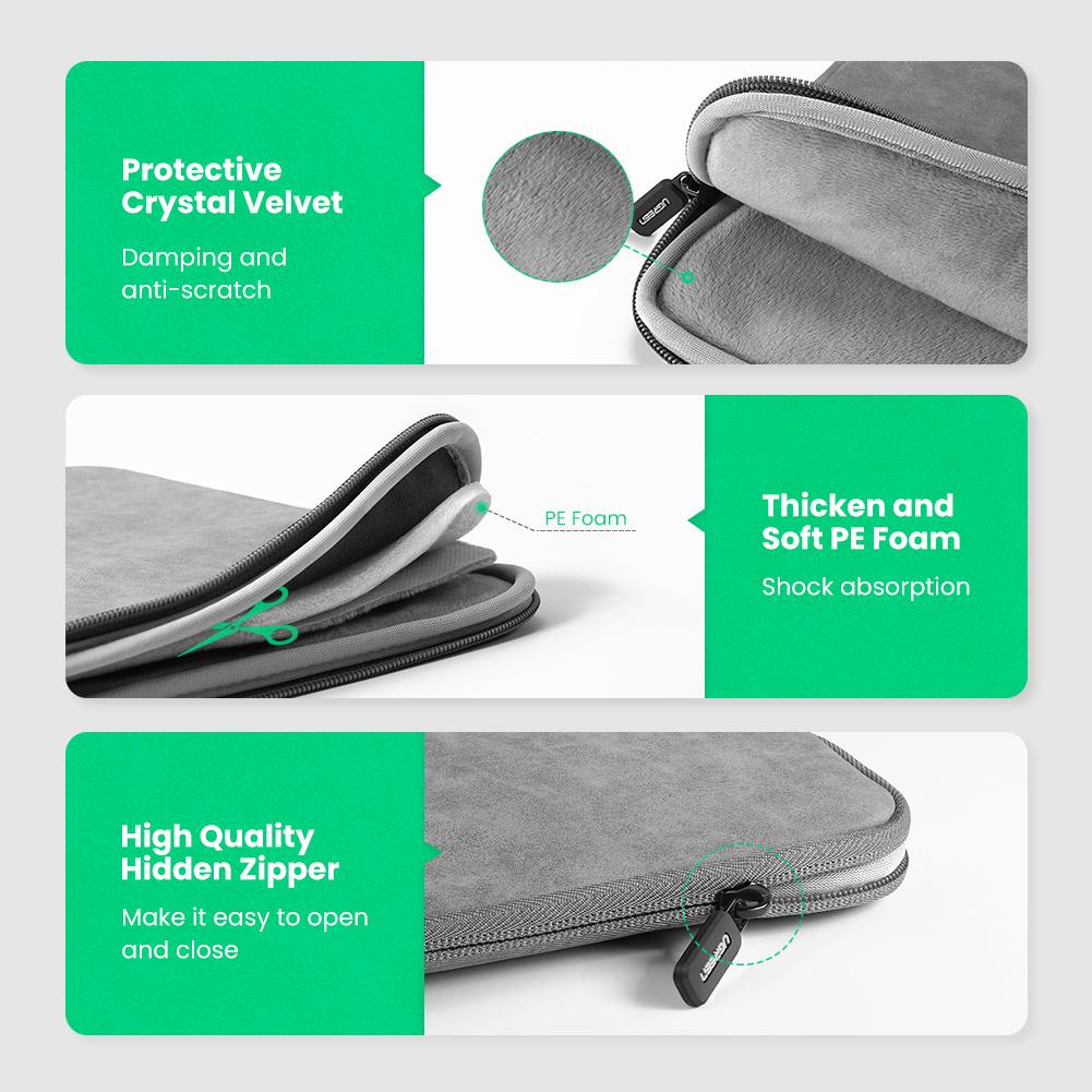 Uniqkart 60985 Portable PU Leather Laptop Bag Notebook Sleeve 13.3 inch Laptop Carrying Pouch