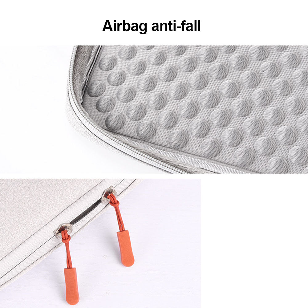 Uniqkart Universal Notebook Sleeve for 15/15.4/15.6/16.1 Inches Laptop Cloth and Soft Fluffy Lining Laptop Cover - Light Grey