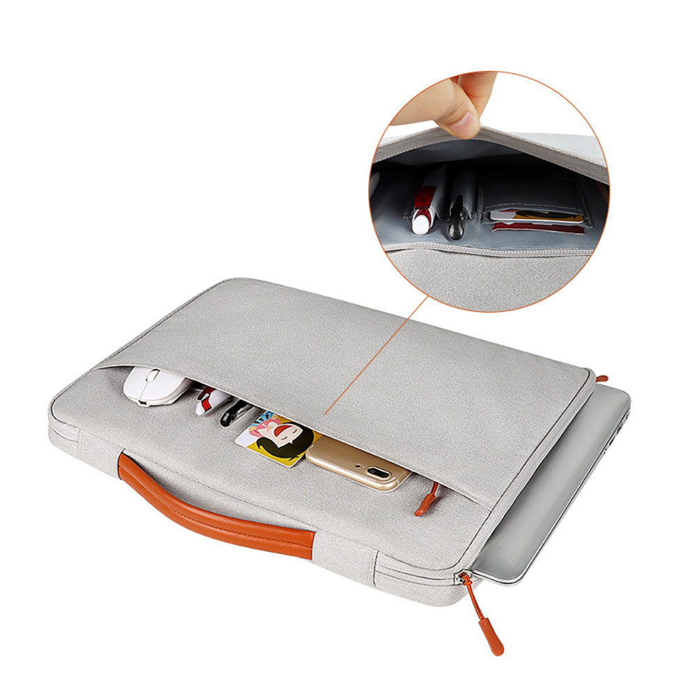 Uniqkart Universal Laptop Cover Bag for 13/14 Inches Laptop Anti-dust Cloth and Soft Fluffy Lining Notebook Sleeve - Khaki