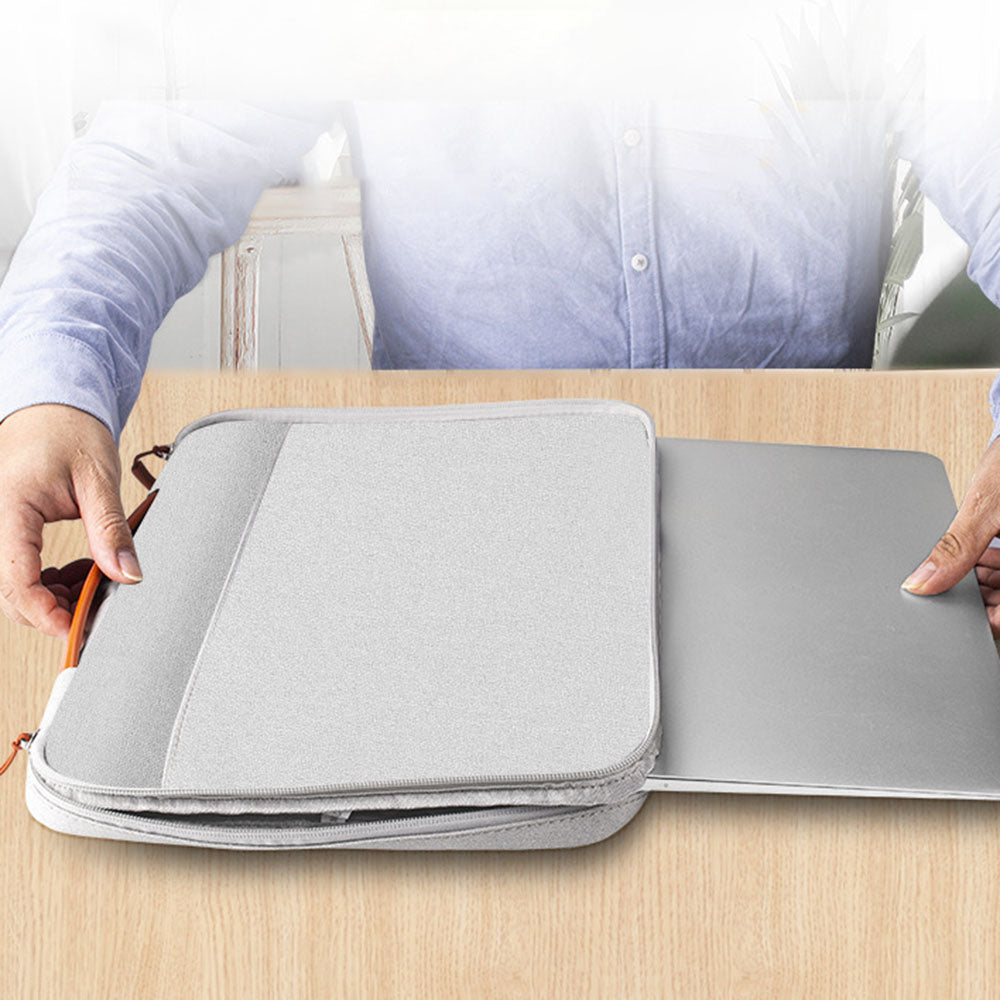 Uniqkart Universal Laptop Cover Bag for 13/14 Inches Laptop Anti-dust Cloth and Soft Fluffy Lining Notebook Sleeve - Light Grey