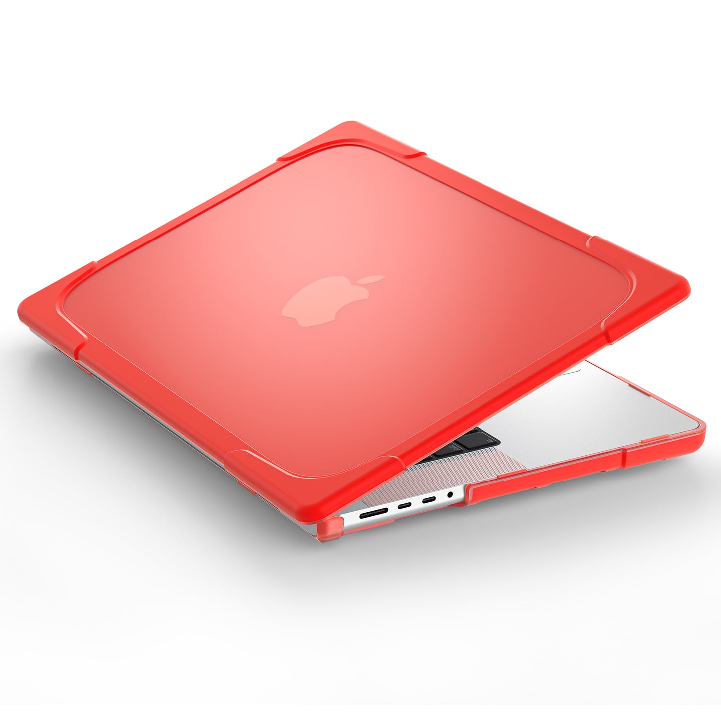 For MacBook Pro 16 inch (2021) Hard PC + TPU Laptop Case Anti-scratch Full-Protection Notebook Cover - Red