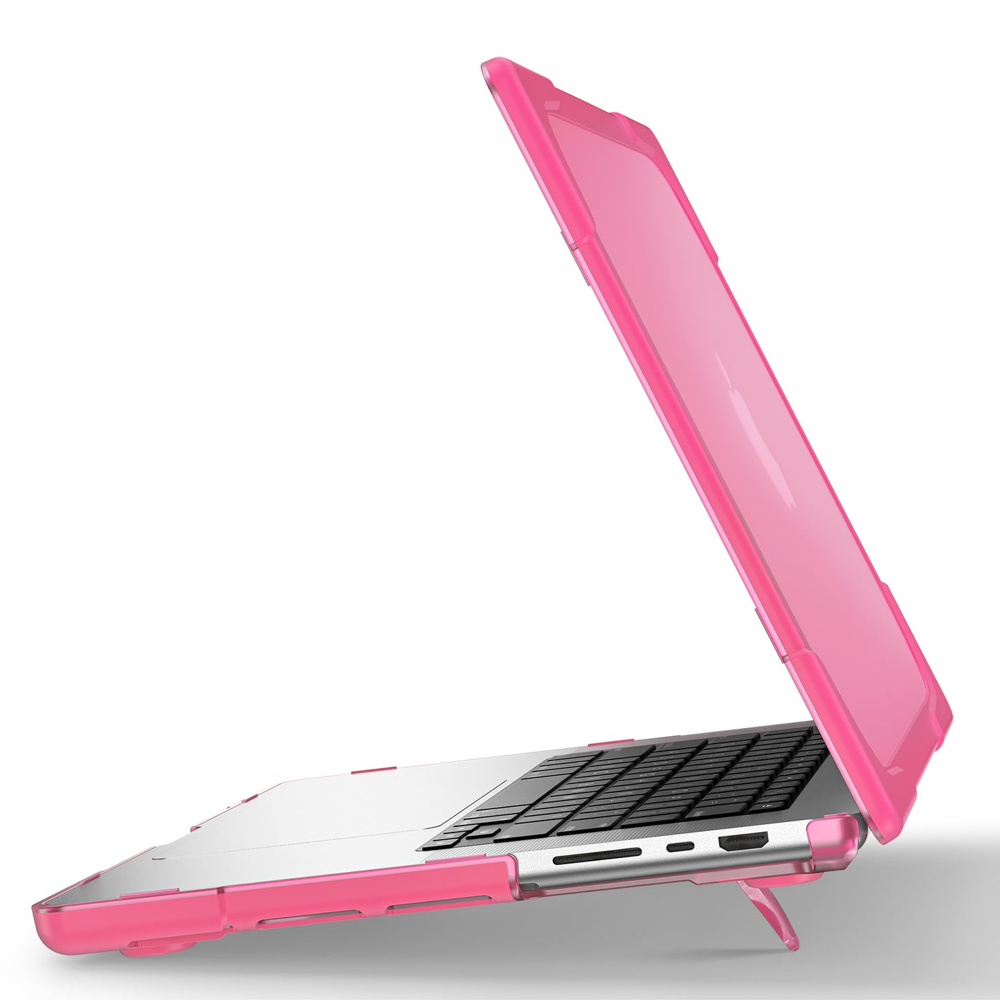 For MacBook Pro 16 inch (2021) Hard PC + TPU Laptop Case Anti-scratch Full-Protection Notebook Cover - Rose