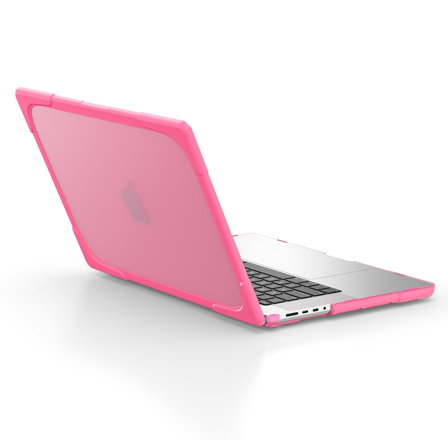 For MacBook Pro 16 inch (2021) Hard PC + TPU Laptop Case Anti-scratch Full-Protection Notebook Cover - Rose