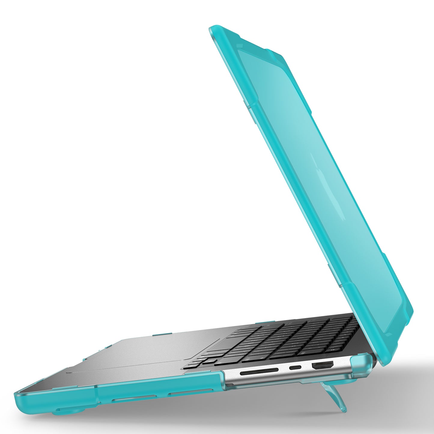 For MacBook Pro 16 inch (2021) Hard PC + TPU Laptop Case Anti-scratch Full-Protection Notebook Cover - Baby Blue