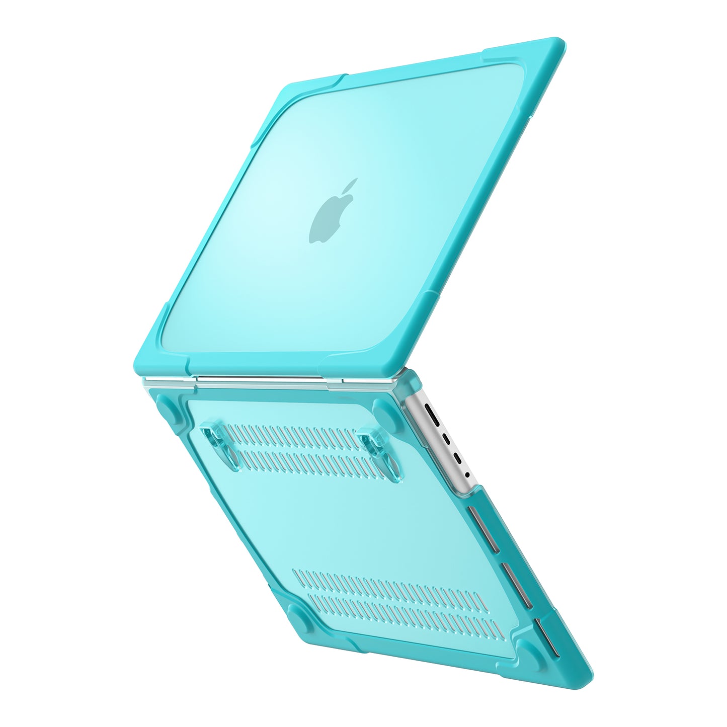 For MacBook Pro 16 inch (2021) Hard PC + TPU Laptop Case Anti-scratch Full-Protection Notebook Cover - Baby Blue