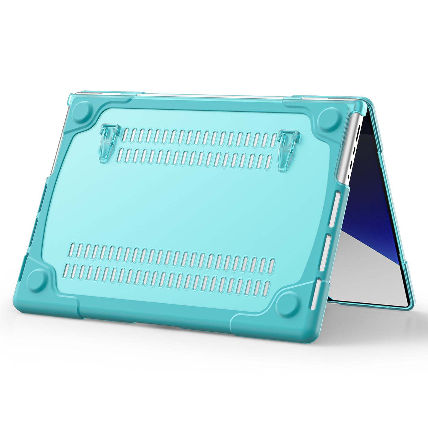 For MacBook Pro 16 inch (2021) Hard PC + TPU Laptop Case Anti-scratch Full-Protection Notebook Cover - Baby Blue