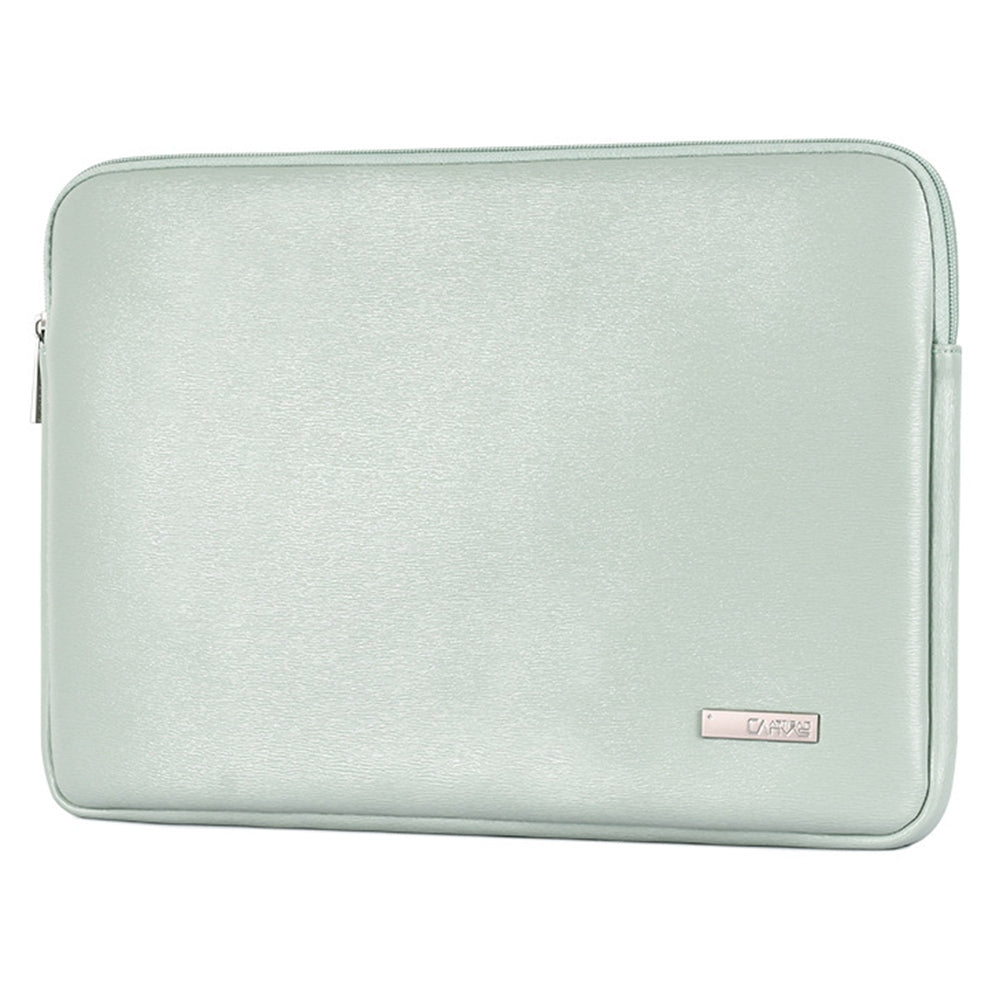 For MacBook Pro 14inch Notebook Computer Protection Case Bag Large Pure Color Anti-scratch PU Leather Laptop PC Sleeve - Green