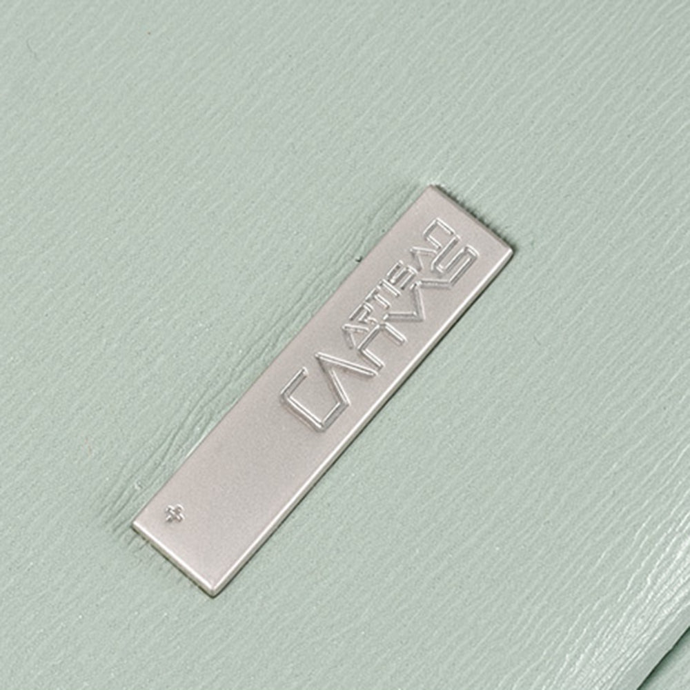 14inch Laptop Sleeve Simple Style PU Leather Full Protection Notebook Computer Bag with Small Pouch for Students Teachers Business Men - Green