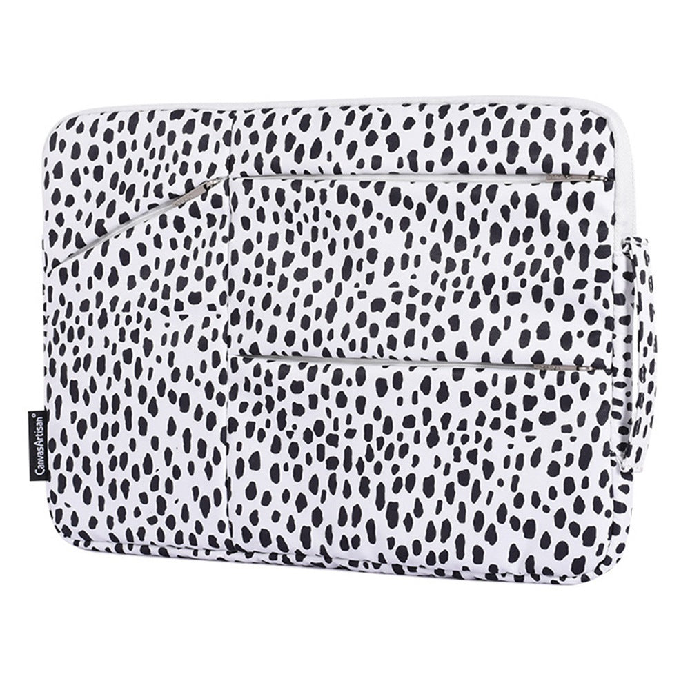 Scratch Resistant Carry Case for 13inch Laptops Cow Pattern Shockproof Sleeve Bag with 3 Outer Pouches