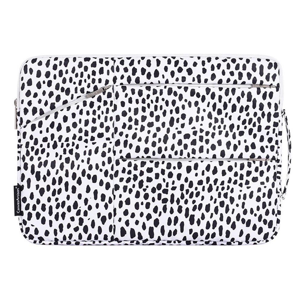 Scratch Resistant Carry Case for 13inch Laptops Cow Pattern Shockproof Sleeve Bag with 3 Outer Pouches