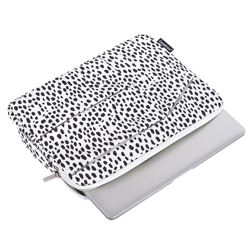 Cow Pattern Shockproof Sleeve Bag Anti-scratch Carry Case with 3 Outer Pouches for 12inch Laptops