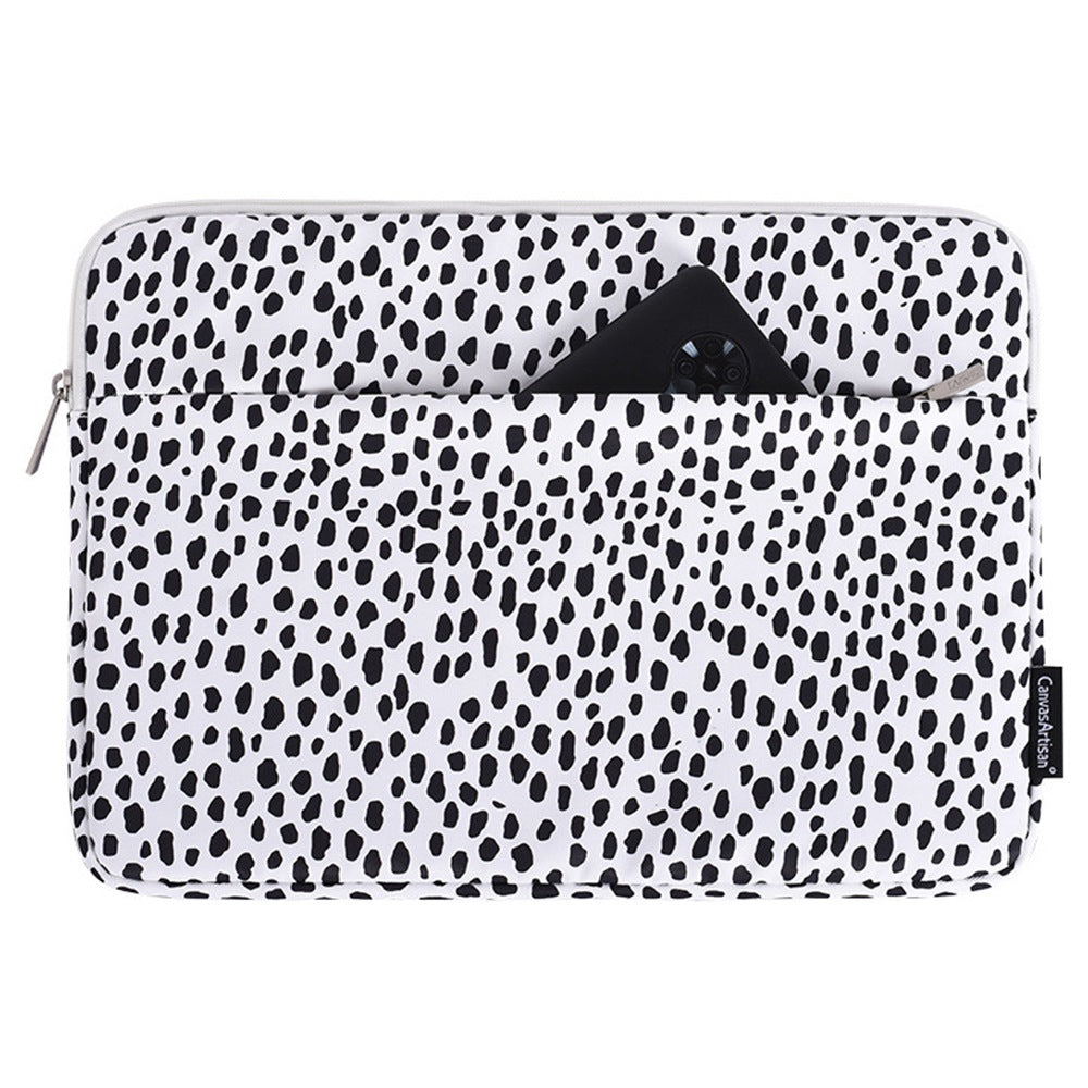 15inch Laptop Bag Computer Protection Sleeve for Lenovo Stylish Cow Pattern Wear-resistant Dustproof Carrying Bag
