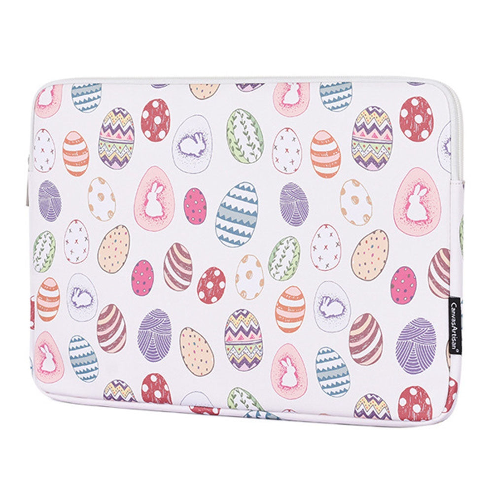 G52-T0121 for 13-inch Notebook Easter Bunny and Eggs Pattern Portable Laptop Liner Bag with Small Bag Set