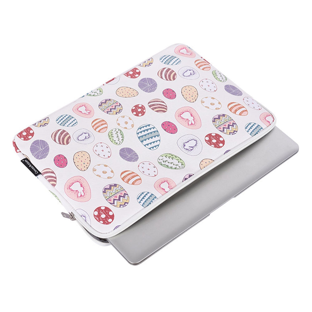 G52-T0121 for 13-inch Notebook Easter Bunny and Eggs Pattern Portable Laptop Liner Bag with Small Bag Set