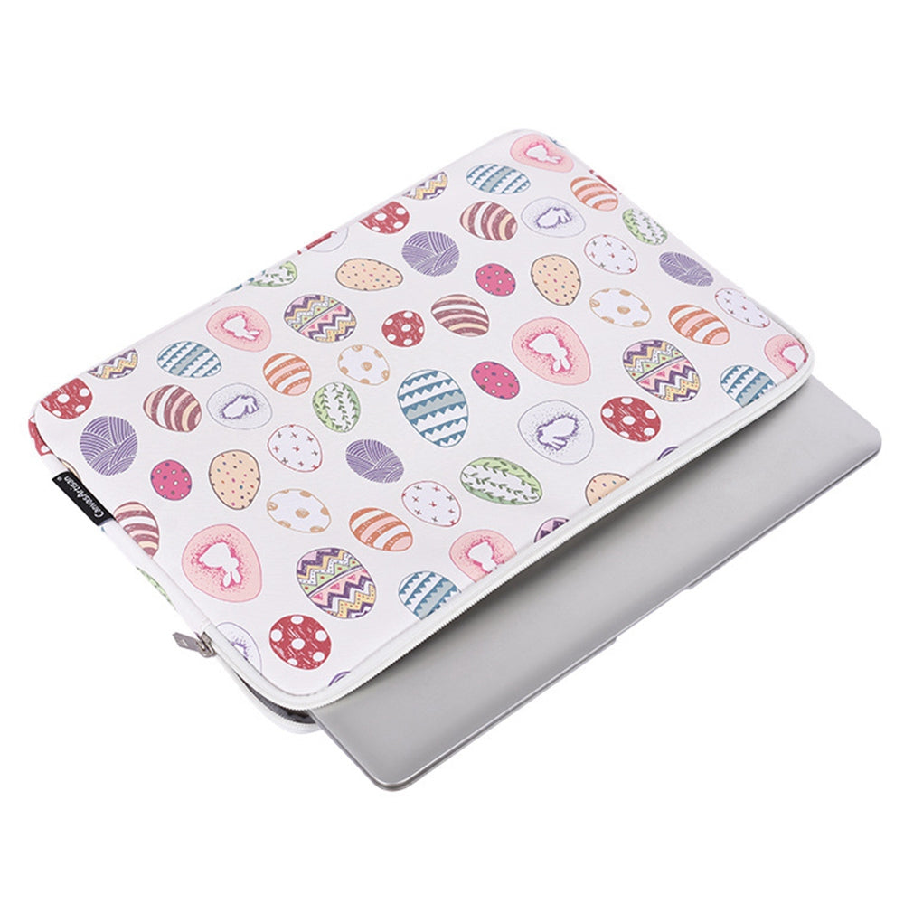 G52-01 for 13-inch Notebook Sleeve Easter Bunny and Eggs Pattern Laptop Bag Zipper Case