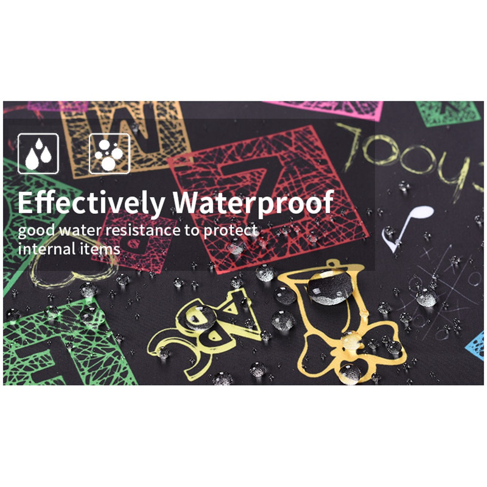 H17-11 Notebook Sleeve for 13-inch Laptop Fashion Colorful Letter Pattern Bag Zipper Case