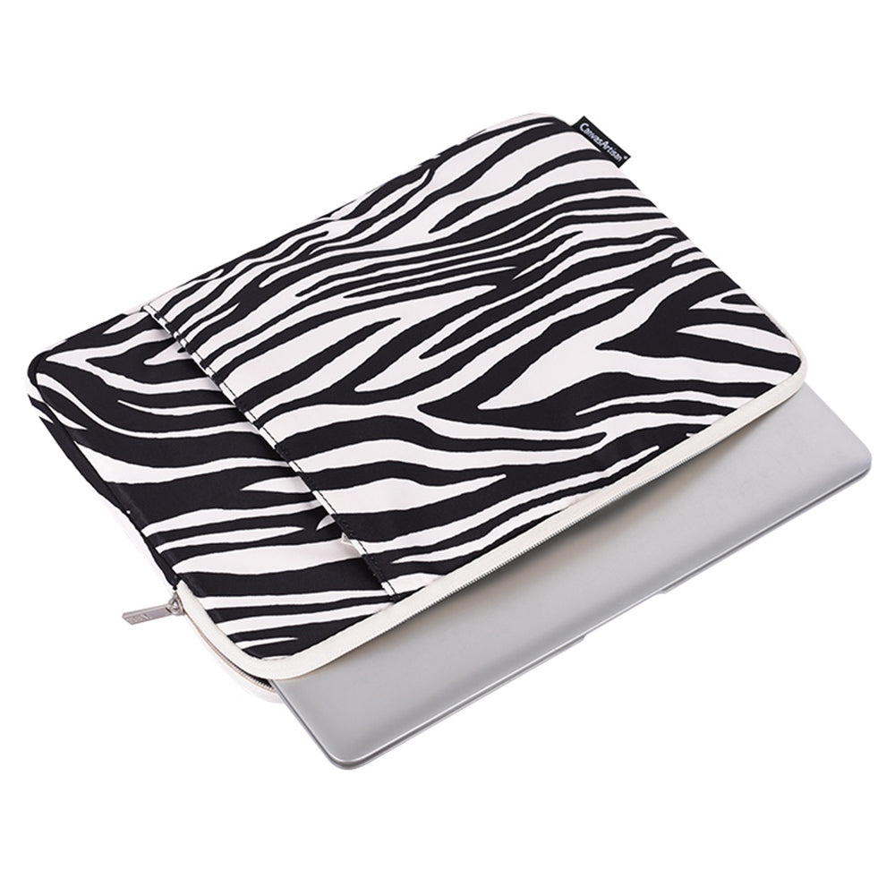 11inch Laptop Computer Sleeve for MacBook Air Waterproof Zebra Pattern Convenient Carrying Notebook Protection Cover