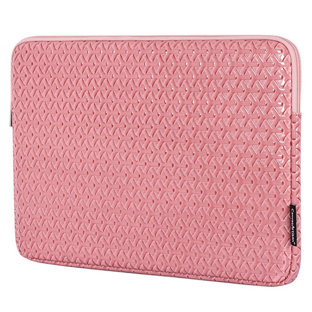 L30-03 14-inch Notebook Sleeve Imprinted PU Leather Soft Liner Laptop Protective Case